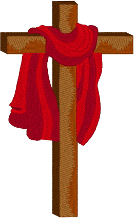 Machine Embroidery Design: Latin Cross & Red Robe