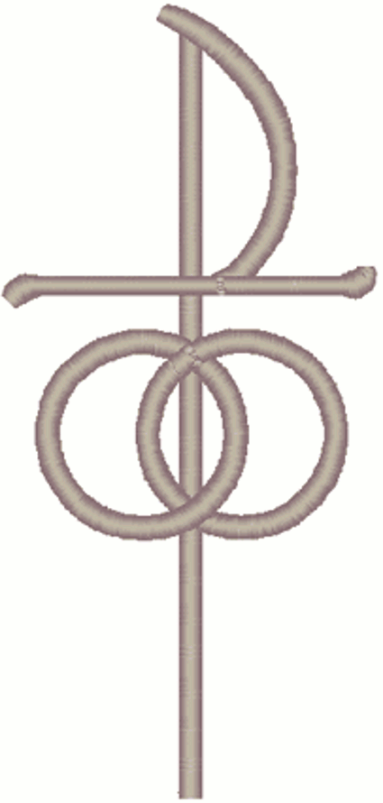 Christian Symbol of Marriage Embroidery Design
