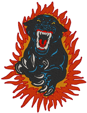 Panther Embroidery