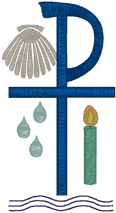 Baptism Symbols Embroidery Design