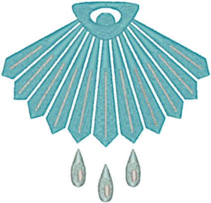 Machine Embroidery Design: Shell Baptism Symbol #2