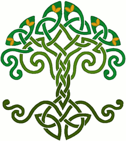 Celtic Knotted Tree of Life Embroidery Design