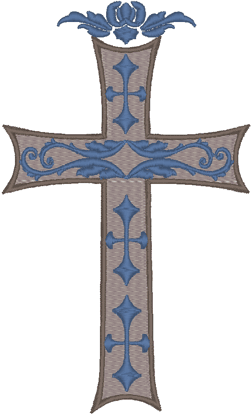 Ornate Cross #2 Embroidery Design
