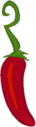 Jalapeno Pepper Embroidery Design