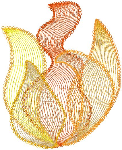 Flames #4 Embroidery Design