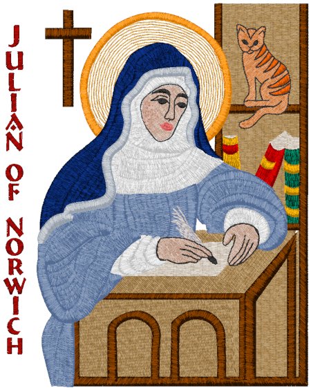 Mega Julian of Norwich Icon Embroidery Design