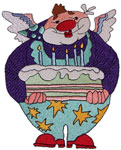 Machine Embroidery Design: Happy Birthday Clown