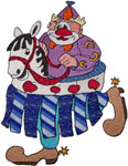 Machine Embroidery Design: Clown with Horse Skirt
