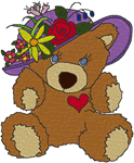 Machine Embroidery Design: Little Miss Heartthrob Teddy Bear