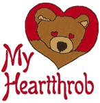 Machine Embroidery Design: My Heartthrob Teddy Bear