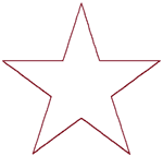 Redwork Star Embroidery Design