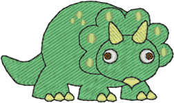 Machine Embroidery Designs: Minibits: Tiny the Dinosaur