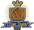 Machine Embroidery Designs: Basketball Emblem 2