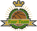 Machine Embroidery Designs: Basketball Emblem 3