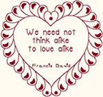 Redwork We Need Not Think Alike Embroidery Design