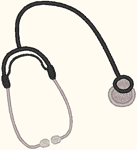 Stethoscope Embroidery Design
