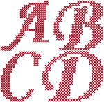 Cross Stitch Alphabets Embroidery Designs