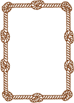 Redwork Knotted Rope Frame Embroidery Design