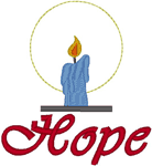 Machine Embroidery Designs: Advent Candle: Hope