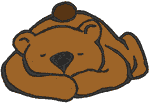 Machine Embroidery Design: Cubby Bear Nap Time
