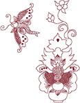 Machine Embroidery Designs: Oriental Flora 3