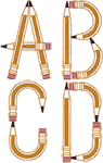 Back to School 3-Color Alphabet Embroidery Design