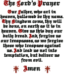 The Catholic Lord's Prayer Embroidery Design