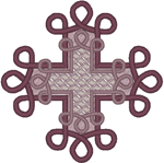 Double Entrailed Cross Embroidery Design