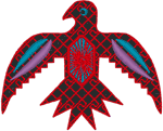 Native American Totem Blackbird Embroidery Design