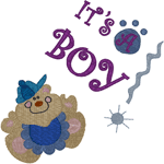 It's a Boy! Teddy Announcement Embroidery Design