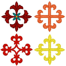 Machine Embroidery Design: 1" Crosses #2