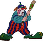 Machine Embroidery Design: BatterUp! Baseball Clown