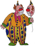 Machine Embroidery Design: Clown with a Face Balloon