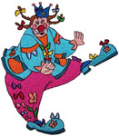 Machine Embroidery Design: Dancing Pigtail Clown