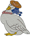 Machine Embroidery Designs: Country Goose in Pearls