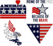 Machine Embroidery Design: USA Red, White & Blue Set