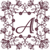 Machine Embroidery Designs: Redwork Ornate Enhanced Alphabet A