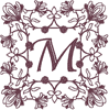 Machine Embroidery Designs: Redwork Ornate Enhanced Alphabet M