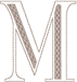 Alphabets Machine Embroidery Designs: New Yorker Font Uppercase M