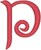 Alphabets Machine Embroidery Designs: Morgow Font Uppercase P