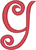 Alphabets Machine Embroidery Designs: Morgow Font Uppercase Y