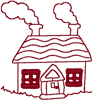 Machine Embroidery Designs: Redwork Tiny Cottage 4