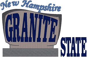 New Hampshire: The Granite State Embroidery Design