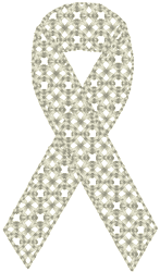 Awareness Ribbon: Osteoporosis Embroidery Design