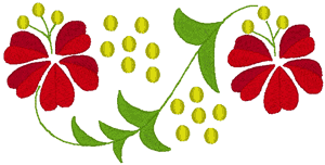 Kalocsa Folk Art Flower Border Embroidery Design