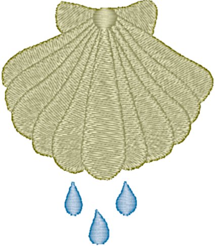 Machine Embroidery Design: Shell Baptism Symbol