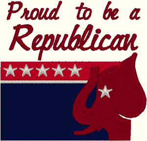 Machine Embroidery Designs: Republican Party Symbol