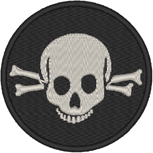 Skull & Crossed Bones Embroidery Design | WindstarEmbroidery.com