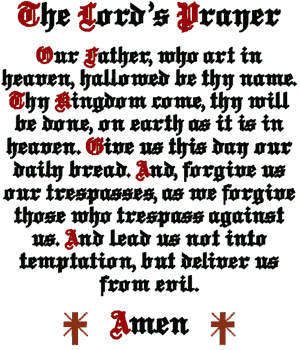 The Lord's Prayer - Catholic Embroidery Design