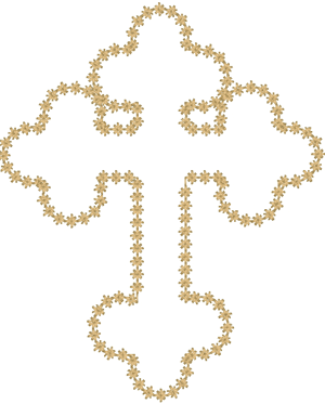 Budded Cross Outline #1 Embroidery Design